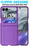 Textured Hard Case Slim Cover for Motorola RAZR 2024/2025 Flip Phone