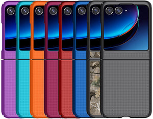 Grid Textured Hard Case Slim Phone Cover for Motorola RAZR Plus (2023) RAZR+ Magenta Grid Textured Hard Case Slim Phone Cover for Motorola RAZR Plus (2023) RAZR+ Magenta