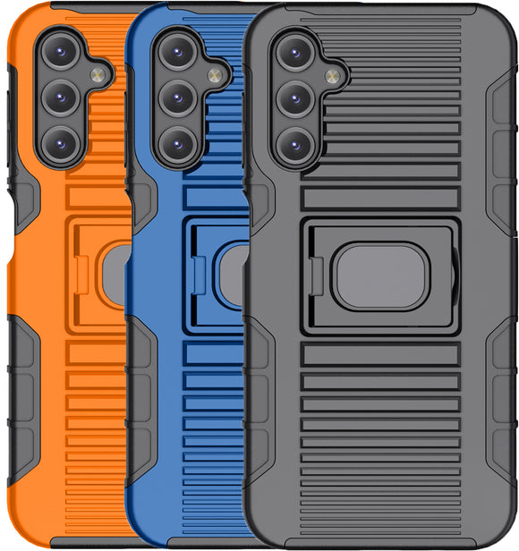 Rugged Case with Ring Grip Stand for Samsung Galaxy A14 5G Phone