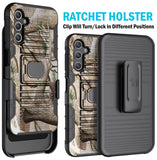 Rugged Ring Grip Case Stand Belt Clip Holster for Samsung Galaxy A14 5G Phone