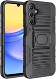 Rugged Hybrid Case with Ring Grip Stand for Samsung Galaxy A15 5G Phone