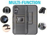 Rugged Case w/ Stand and Belt Clip Holster for Samsung Galaxy A15 / A25 5G Phone