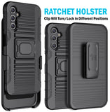 Rugged Case w/ Stand and Belt Clip Holster for Samsung Galaxy A15 / A25 5G Phone