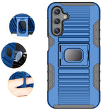 Rugged Hybrid Case with Ring Grip Stand for Samsung Galaxy A15 5G Phone