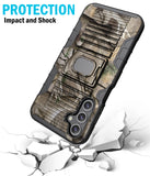 Rugged Hybrid Case with Ring Grip Stand for Samsung Galaxy A15 5G Phone