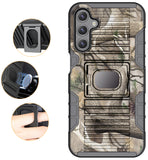 Rugged Hybrid Case with Ring Grip Stand for Samsung Galaxy A15 5G Phone