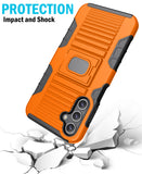 Rugged Hybrid Case with Ring Grip Stand for Samsung Galaxy A15 5G Phone