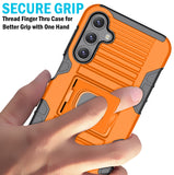 Rugged Hybrid Case with Ring Grip Stand for Samsung Galaxy A15 5G Phone