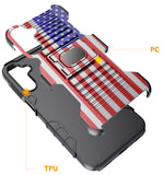 Rugged Hybrid Case with Ring Grip Stand for Samsung Galaxy A15 5G Phone