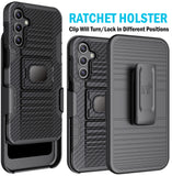 Rugged Case w/ Stand and Belt Clip Holster for Samsung Galaxy A15 / A25 5G Phone