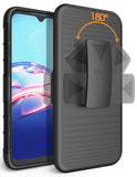 Black Rugged Case Stand Belt Clip Magnetic Car Mount for Motorola Moto E 2020 E7