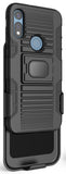 Black Rugged Case Stand Belt Clip Magnetic Car Mount for Motorola Moto E 2020 E7