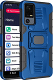 Rugged Hybrid Case with Ring Grip Stand for Jitterbug Smart 4 Phone / TCL 40XL