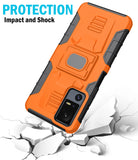 Rugged Hybrid Case with Ring Grip Stand for Jitterbug Smart 4 Phone / TCL 40XL