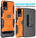 Rugged Case w/ Stand Belt Clip for Lively Jitterbug Smart 4 Phone / TCL 40XL