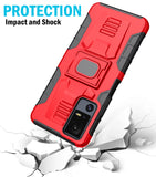 Rugged Hybrid Case with Ring Grip Stand for Jitterbug Smart 4 Phone / TCL 40XL