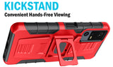 Rugged Hybrid Case with Ring Grip Stand for Jitterbug Smart 4 Phone / TCL 40XL