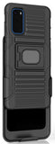 Black Rugged Case with Belt Clip and Magnetic Car Mount for Samsung Galaxy S20