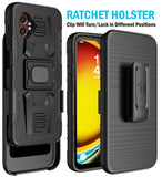 Rugged Case Stand Belt Clip Holster for Samsung Galaxy XCover 7 Pro 2025 Phone