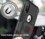 Black Rugged Magnet Grip Case Cover + Belt Clip Holster for iPhone Xs/X/10/10s