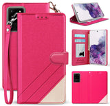 Wallet Case Credit Card Slot Cover and Wrist Strap for Samsung Galaxy S20 Ultra