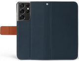 Durable Wallet Case Credit Card Slot Wrist Strap for Samsung Galaxy S21 Ultra 5G