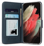 Durable Wallet Case Credit Card Slot Wrist Strap for Samsung Galaxy S21 Ultra 5G