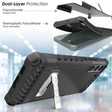 Rugged Anti-Shock Case Cover Kickstand and Strap for Galaxy S22 Plus 5G Phone