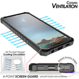 Tri-Shield Rugged Case Stand + Belt Clip Holster + Strap for Galaxy S22 Plus 5G