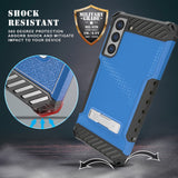 Rugged Anti-Shock Case Cover Kickstand and Strap for Galaxy S22 Plus 5G Phone