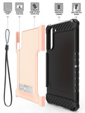 Rugged Anti-Shock Case Cover Kickstand and Strap for Galaxy S22 Plus 5G Phone