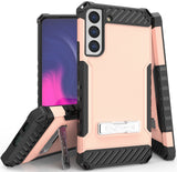 Rugged Anti-Shock Case Cover Kickstand and Strap for Galaxy S22 Plus 5G Phone