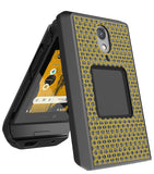 Grid Case Hard Shell Cover and Belt Clip Holster Combo for CAT S22 Flip Phone