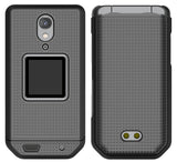 Grid Case Hard Shell Cover and Belt Clip Holster Combo for CAT S22 Flip Phone