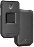 Grid Case Hard Shell Cover and Belt Clip Holster Combo for CAT S22 Flip Phone