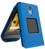 Grid Case Hard Shell Cover and Belt Clip Holster Combo for CAT S22 Flip Phone