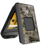 Grid Case Hard Shell Cover and Belt Clip Holster Combo for CAT S22 Flip Phone