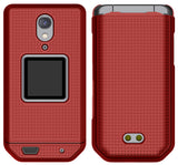 Grid Case Hard Shell Cover and Belt Clip Holster Combo for CAT S22 Flip Phone