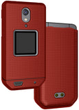 Grid Case Hard Shell Cover and Belt Clip Holster Combo for CAT S22 Flip Phone