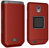 Grid Texture Slim Hard Shell Case Protector Cover for CAT S22 Flip Phone