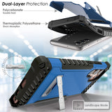 Rugged Anti-Shock Case Cover Kickstand and Strap for Galaxy S22 Ultra 5G Phone