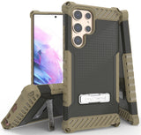 Rugged Anti-Shock Case Cover Kickstand and Strap for Galaxy S22 Ultra 5G Phone