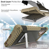 Rugged Anti-Shock Case Cover Kickstand and Strap for Galaxy S22 Ultra 5G Phone