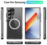 Clear Acrylic TPU Case for Samsung Galaxy S25 Ultra 5G - Compatible with MagSafe