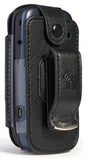 Black Vegan Leather Case with Belt Clip for Kyocera Cadence 4G LTE S2720 Phone