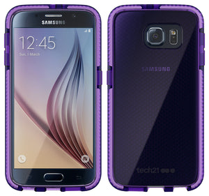 Tech21 PURPLE EVO CHECK ANTI-SHOCK CASE TPU COVER FOR SAMSUNG GALAXY S6