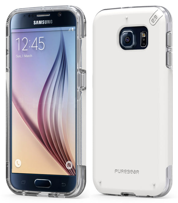 PUREGEAR DUALTEK PRO WHITE ANTI-SHOCK CASE COVER FOR SAMSUNG GALAXY S6 SM-G920