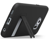 PUREGEAR BLACK SLIMSHELL RUBBERIZED CASE COVER KICKSTAND FOR SAMSUNG GALAXY S6