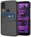Vegan Leather Credit Card Slot Wallet Case Slim Cover for CAT S62 PRO Phone