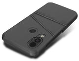 Vegan Leather Credit Card Slot Wallet Case Slim Cover for CAT S62 PRO Phone